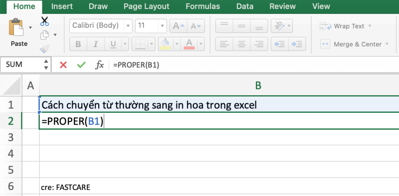 Cách chuyển chữ thường sang in hoa trong Excel và ngược lại cách 1 bước 3-1