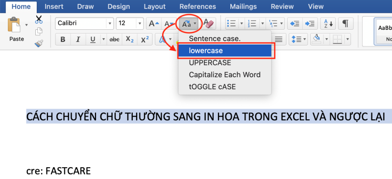 Cách chuyển chữ thường sang in hoa trong Excel và ngược lại cách 2 bước 2-2
