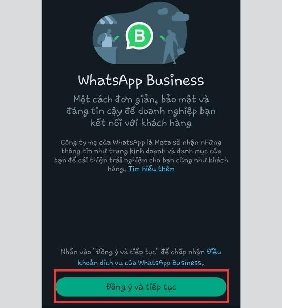 Cách đăng ký Whatsapp Business đơn giản bước 2