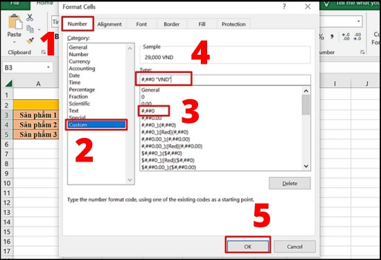 Cách định dạng tiền VND trong Excel bước 3 Cách định dạng tiền VND trong Excel bước 3