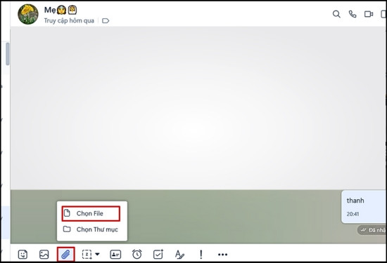 Cách gửi 1 sheet trong Excel qua Zalo bước 2 Cách gửi 1 sheet trong Excel qua Zalo bước 2