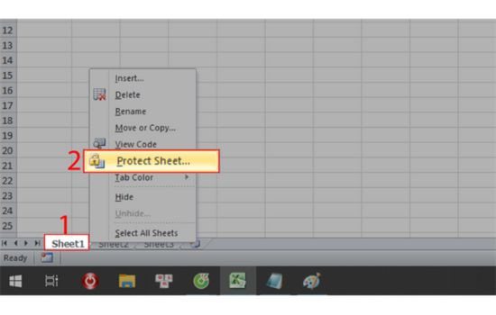 Cách khóa các ô Excel toàn bảng (sheet)