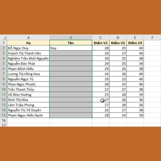 Cách sắp xếp tên theo abc trong Excel 2010 khi họ và tên ở cùng cột bước 3 Cách sắp xếp tên theo abc trong Excel 2010 khi họ và tên ở cùng cột bước 3