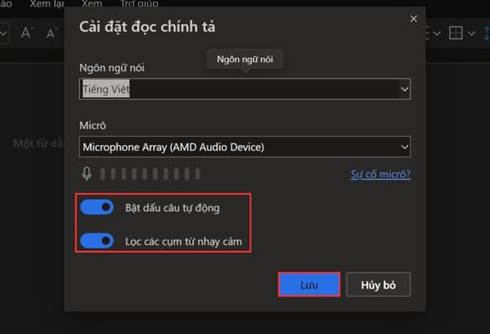 Cách soạn thảo Word bằng giọng nói trong phiên bản web bước 2