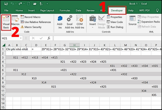 Cách tách sheet thành từng file Excel riêng biệt bước 1,2