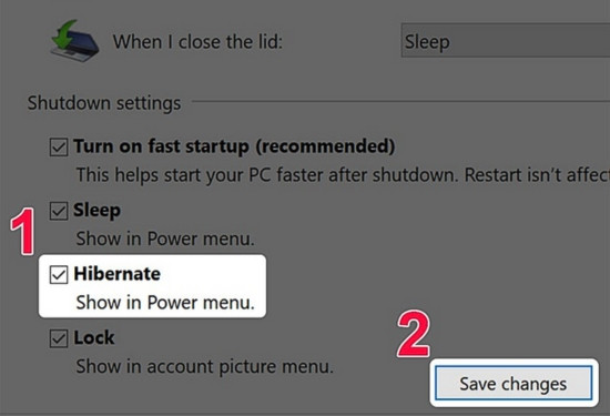 Cách tắt chế độ Hibernate 