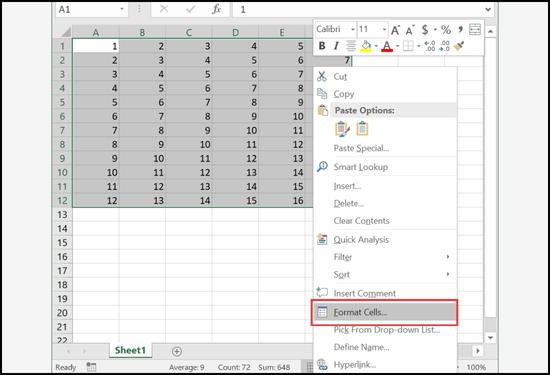 Cách thêm số 0 trong Excel hàng loạt bước 1