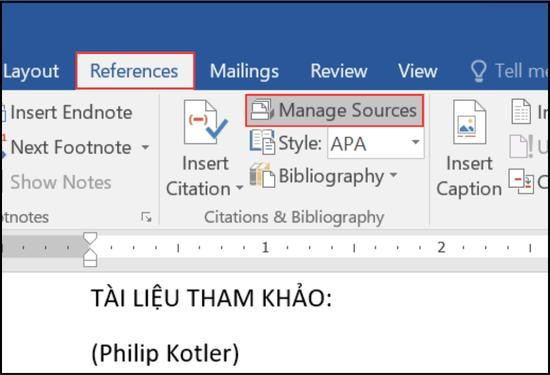 Cách trích dẫn tài liệu tham khảo trong Word cho các nguồn hiện có bước 4 Cách trích dẫn tài liệu tham khảo trong Word cho các nguồn hiện có bước 4