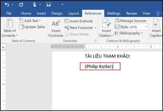 Cách trích dẫn tài liệu tham khảo trong Word cho nguồn mới bước 11 Cách trích dẫn tài liệu tham khảo trong Word cho nguồn mới bước 11