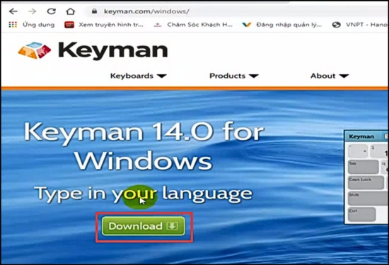 Cách viết phiên âm tiếng Anh trong Excel bằng Keyman offline bước 2
