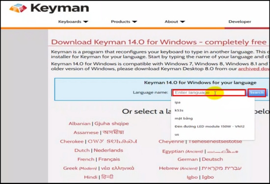Cách viết phiên âm tiếng Anh trong Excel bằng Keyman offline bước 3