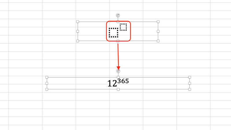 Cách viết số mũ trong Excel bằng tính năng Equation bước 3