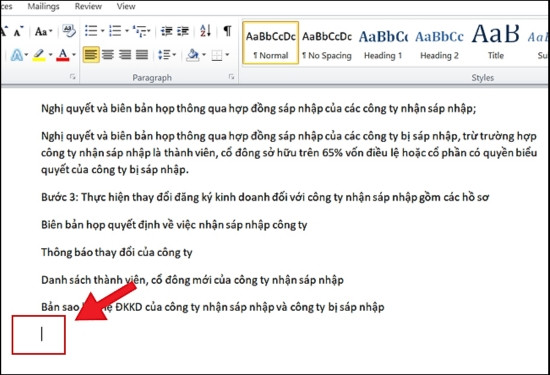 Cách xóa 1 trang trắng trong Word bằng phím Delete