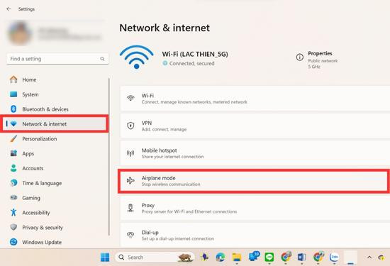 chọn network & internet chọn network & internet