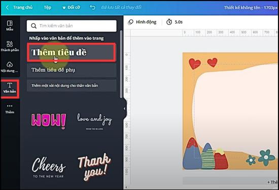 Chọn Thêm tiêu đề Chọn Thêm tiêu đề