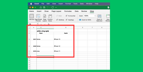 Cố định cột trong Excel là gì