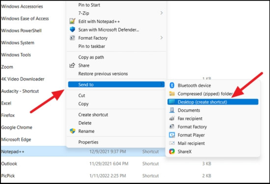 đưa ứng dụng ra màn hình máy tính Windows 11 từ thư mục menu Start bước 3 đưa ứng dụng ra màn hình máy tính Windows 11 từ thư mục menu Start bước 3