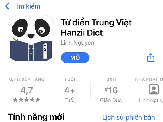 Từ điển Trung Việt Hanzii Dict 