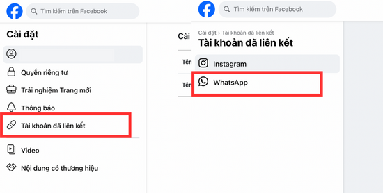 Cách liên kết WhatsApp với Facebook bước 3
