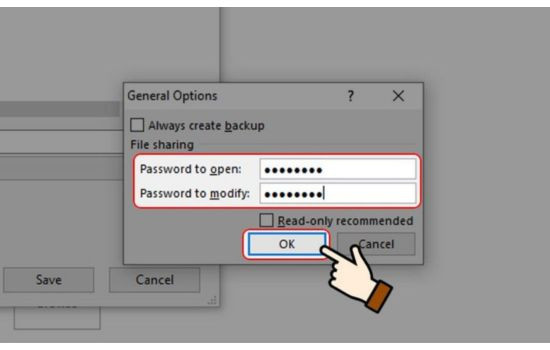  đặt mật khẩu mở file Excel