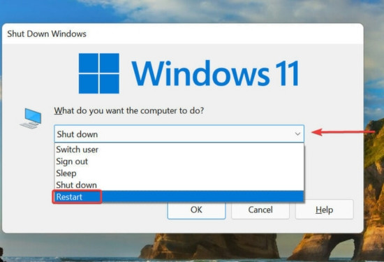Khởi động lại laptop bước 2 Khởi động lại laptop bước 2