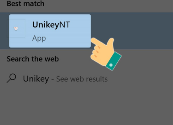 Khởi động lại phần mềm UniKey B4