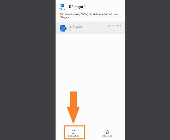 Khôi phục tin nhắn SMS trong “Thùng rác” Khôi phục tin nhắn SMS trong “Thùng rác”