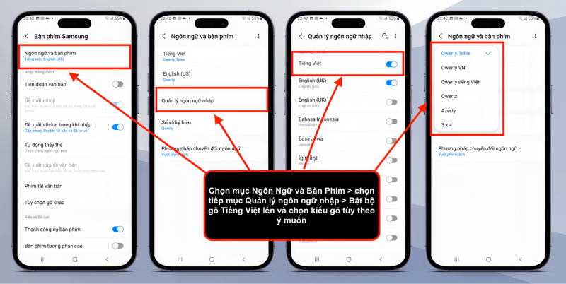 Kiểm tra lại bộ gõ tiếng Việt trên Android bước 2 Kiểm tra lại bộ gõ tiếng Việt trên Android bước 2
