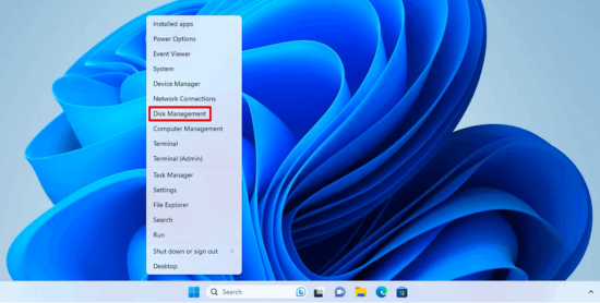 Sử dụng Disk Management bước 1 Sử dụng Disk Management bước 1