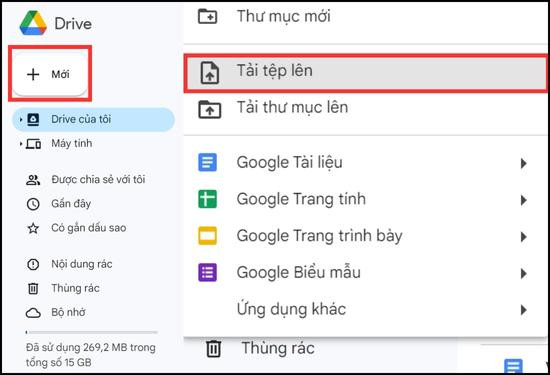 sử dụng Google Docs bước 1