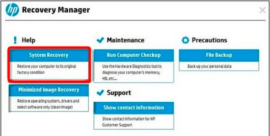 Sử dụng HP Recovery Manager bước 3 Sử dụng HP Recovery Manager bước 3