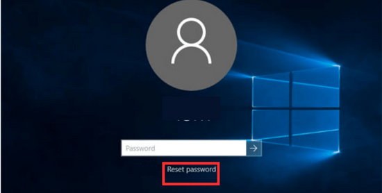 Sử dụng Password reset disk bước 1