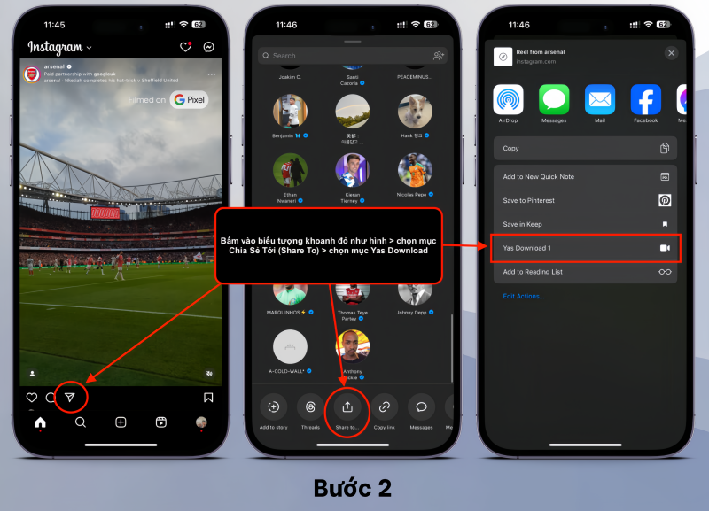 sử dụng thông qua Siri Shortcuts bước 1-2