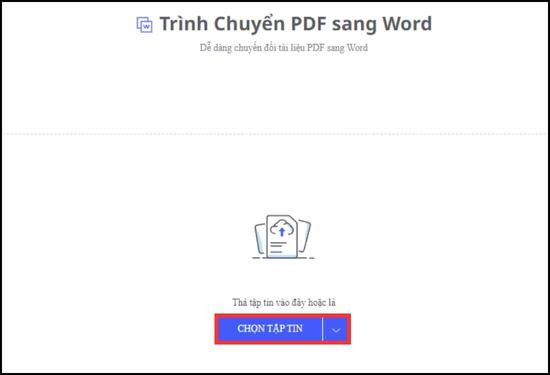 sử dụng trang web trực tuyến bước 1