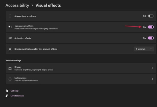 Sử dụng tùy chọn Visual effects bước 4