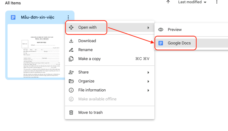 Sử dụng ứng dụng Google Drive bước 2