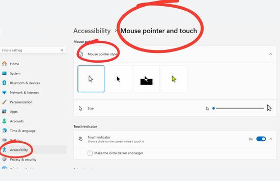 thay đổi màu sắc con trỏ chuột trên Laptop
