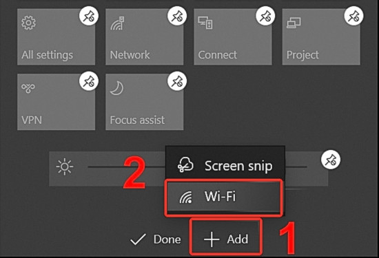 Thêm biểu tượng Wifi vào Action Center bước 4 Thêm biểu tượng Wifi vào Action Center bước 4