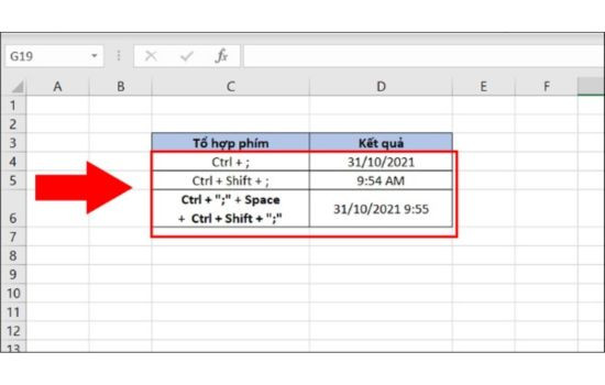 Cách định dạng ngày tháng năm trong Excel Bằng phím tắt
