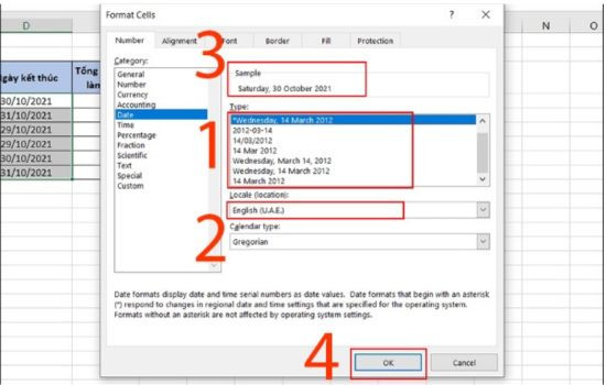 Cách định dạng ngày tháng trong Excel dd/mm/yyyy trong Excel dùng Short Date bước 2 Cách định dạng ngày tháng trong Excel dd/mm/yyyy trong Excel dùng Short Date bước 2