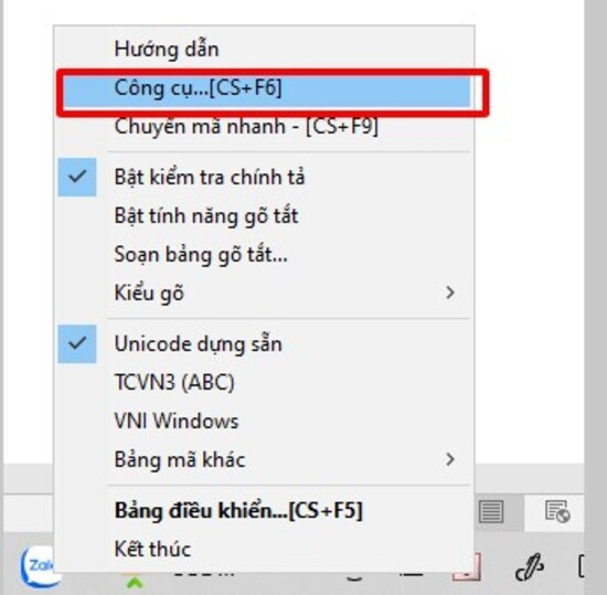 Cách chuyển chữ thường sang in hoa trong Word bằng Unikey bước 3
