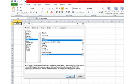 Cách sửa lỗi định dạng ngày tháng trong Excel