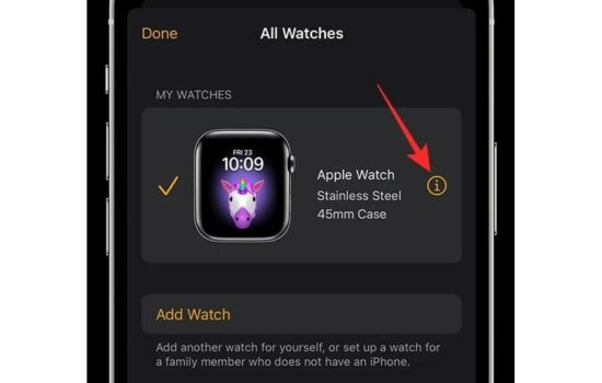 Cách hủy bỏ kết nối Apple Watch với iPhone 