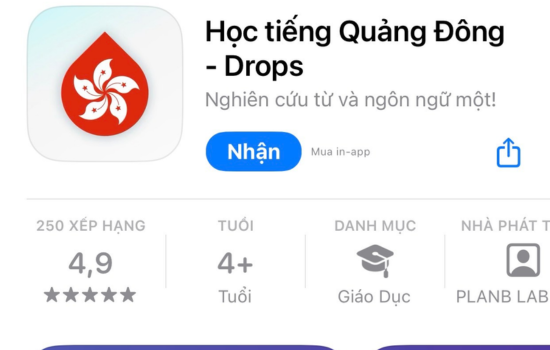 App học tiếng Quảng Đông miễn phí - Drops