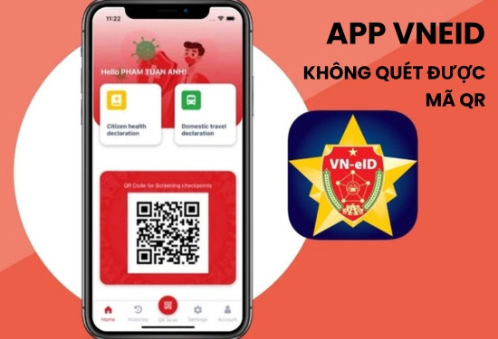 app VNeID không quét được mã QR
