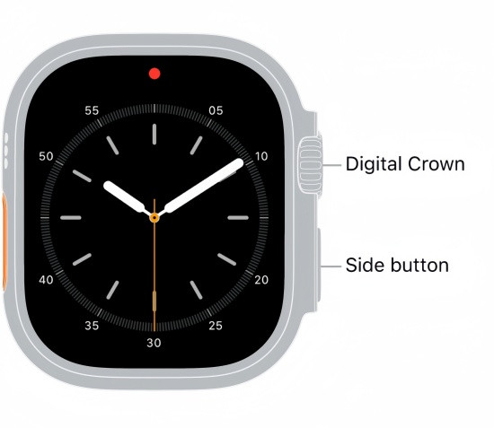 Cách 1 khởi động lại Apple Watch