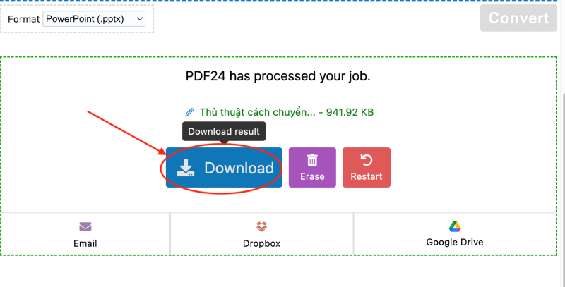 Cách 1 sử dụng trang web PDF24 Tools bước 6