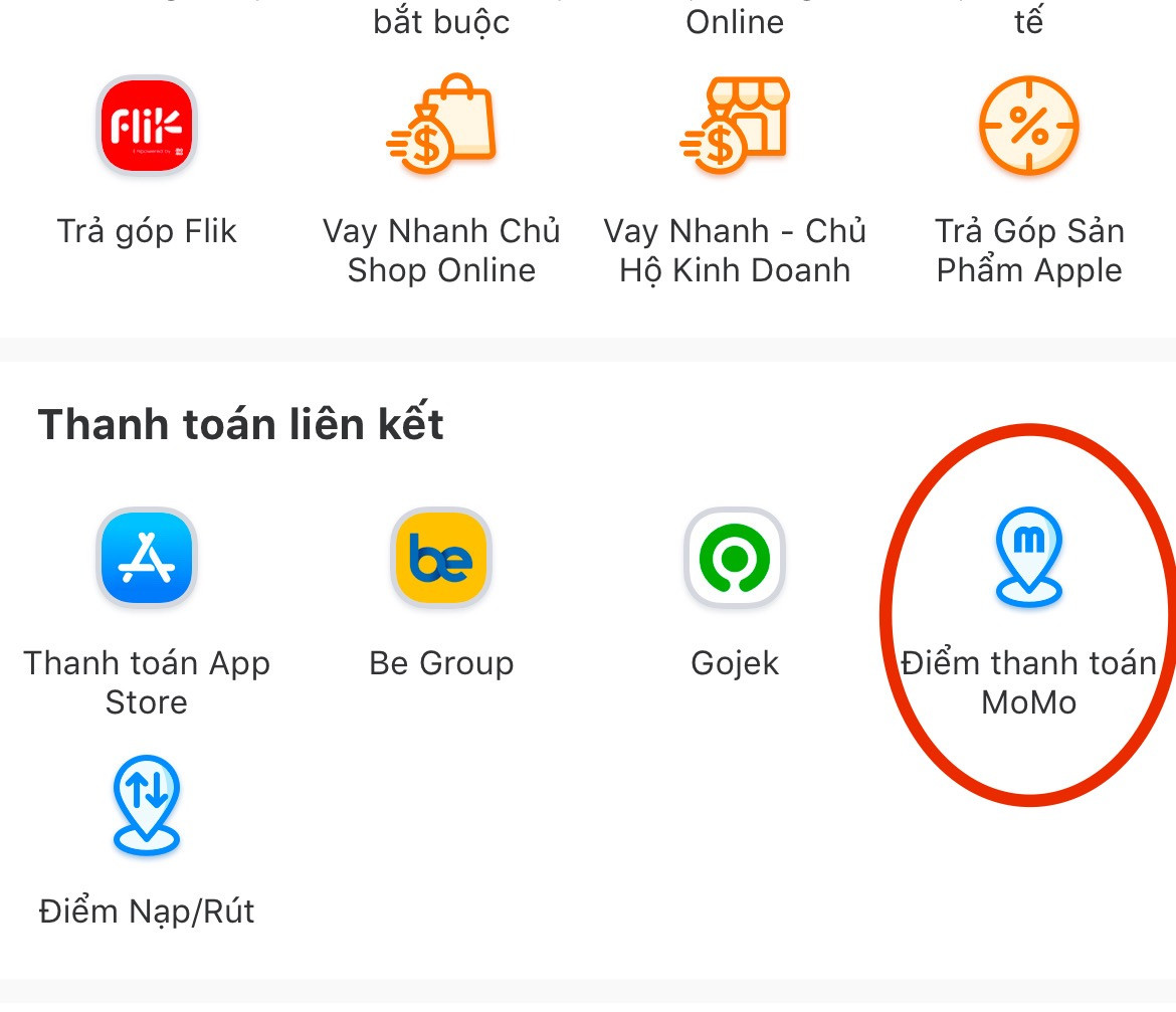 Các phương thức nạp tiền vào tài khoản khác