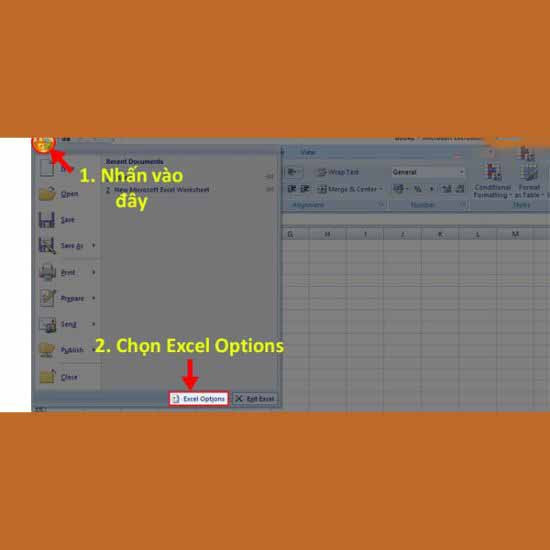 Cách bật tính năng AutoSave và Autorecover trong Excel 2007 bước 1