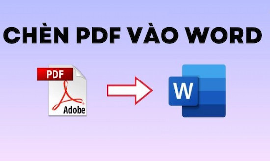 Cách chèn file PDF vào Word dưới dạng hình ảnh